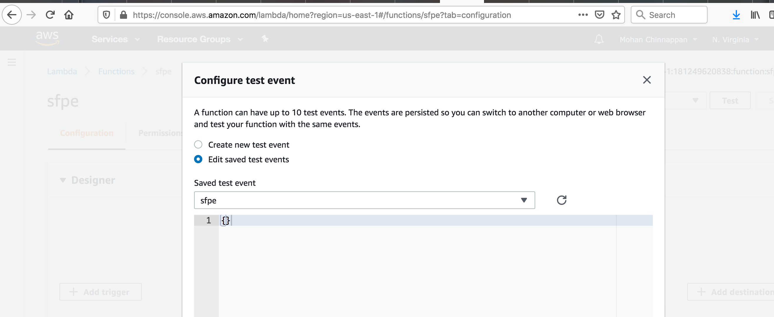aws lambda event